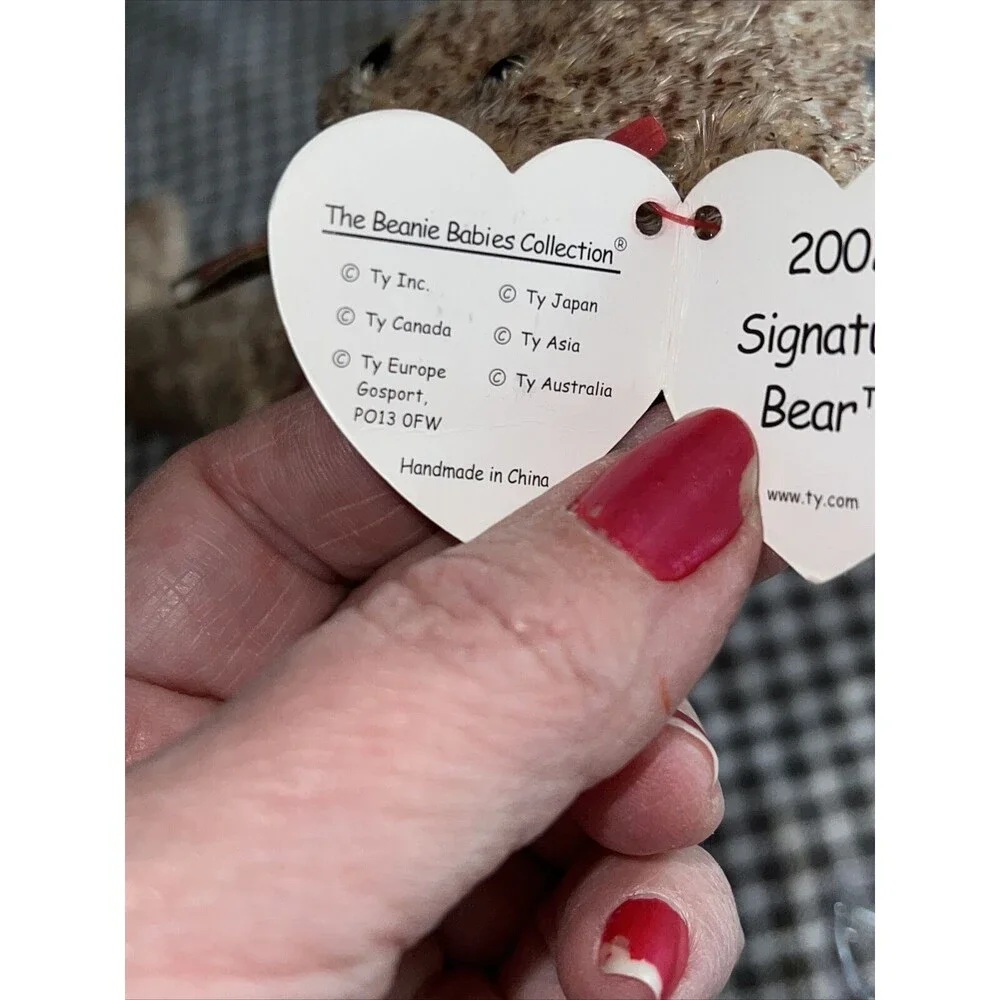 TY Beanie Baby - 2002 SIGNATURE BEAR - Retired (RARE w TAG ERROR)